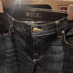 Rock & Republic flare leg, dark blue  jeans.